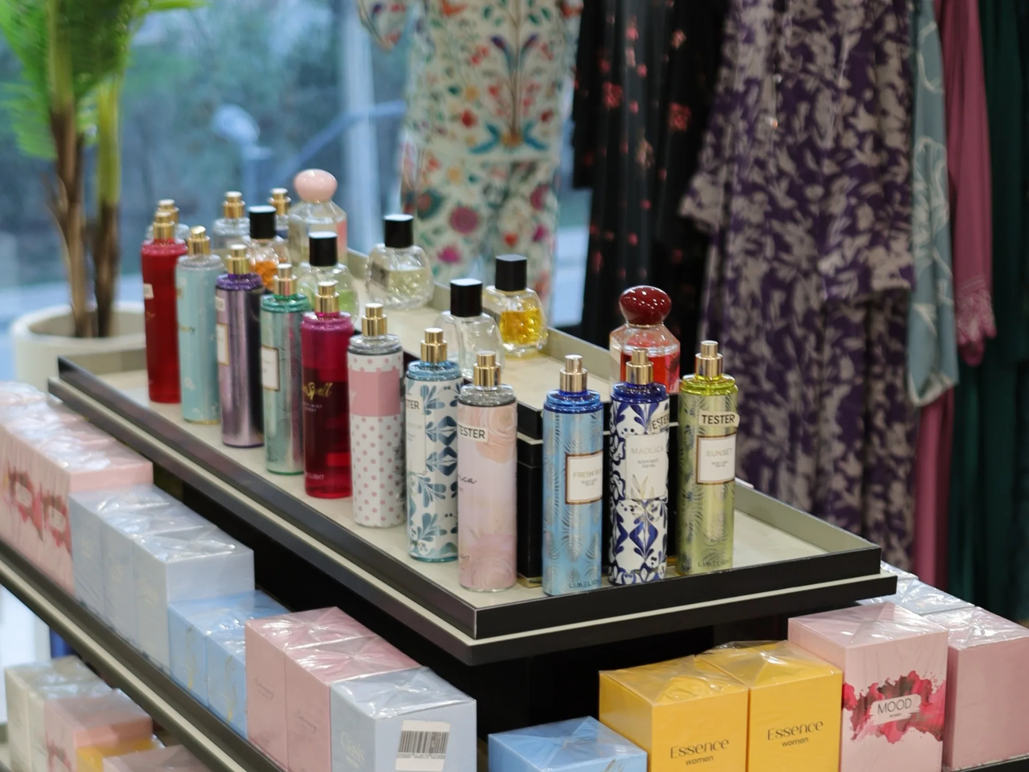 The fragrance and cosmetics counter at Limelight, Xin Mall