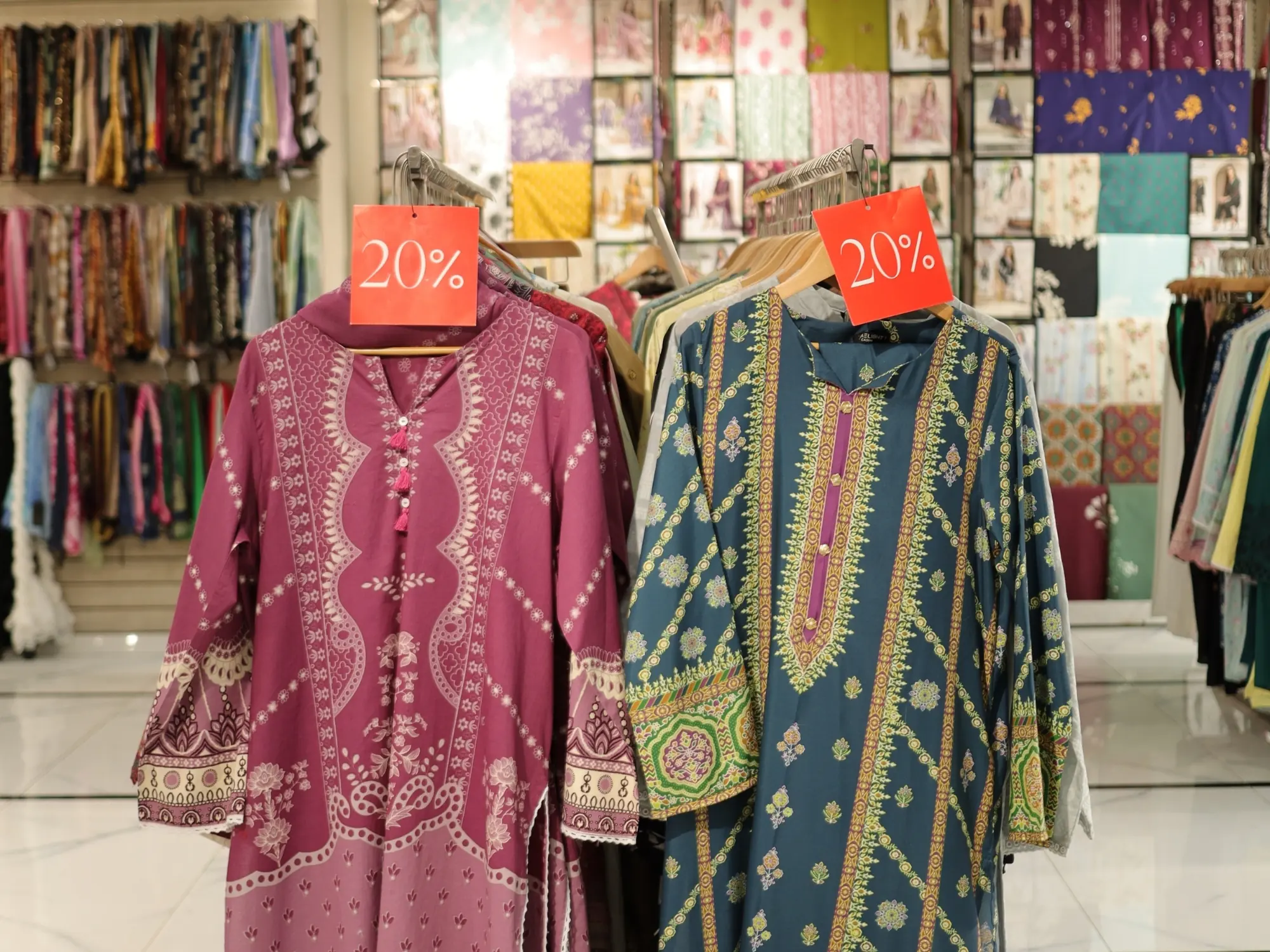 Embroidered pret on display at Limelight
